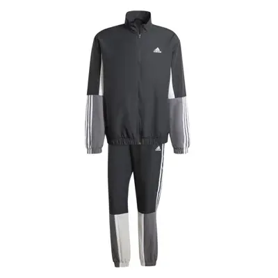 adidas COLORBLOCK 3-STRIPES TRACKSUIT Pánská souprava, černá, velikost