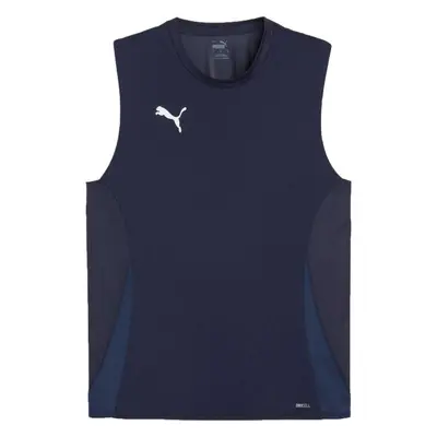 Puma TEAMGOAL SLEEVELESS JERSEY Pánské sportovní tílko, tmavě modrá, velikost