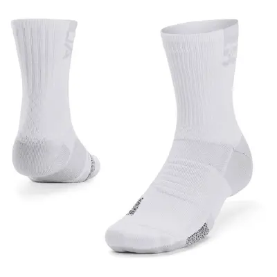 Under Armour ARMOURDRY PLAYMAKER 1PK MID Unisex ponožky, bílá, velikost