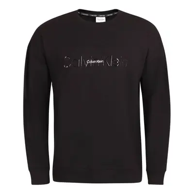 Calvin Klein EMB ICON LOUNGE-L/S SWEATSHIRT Pánská mikina, černá, velikost