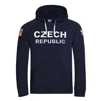 Střída CZECH HOODY Pánská mikina, tmavě modrá, velikost