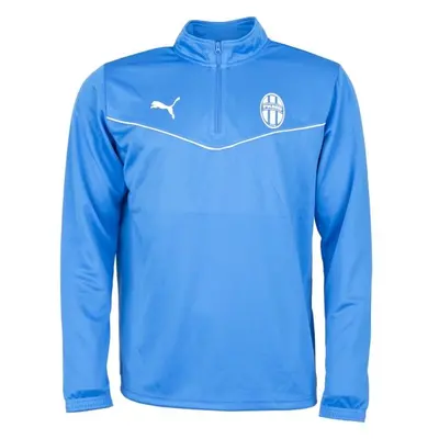 Puma TEAMRISE 1/4 ZIP TOP JR FK MLADÁ BOLESLAV Chlapecká mikina, modrá, velikost