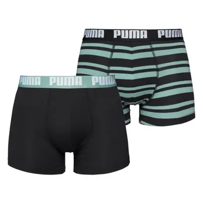 Puma HERITAGE STRIPE BOXER 2P Pánské boxerky, černá, velikost