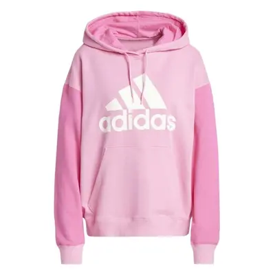 adidas ESSENTIALS BIG LOGO OVERSIZED FRENCH TERRY HOODIE Dámská mikina, růžová, velikost