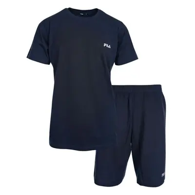 Fila SET SHORT SLEEVES T-SHIRT AND SHORT PANTS IN JERSEY Pánské pyžamo, tmavě modrá, velikost