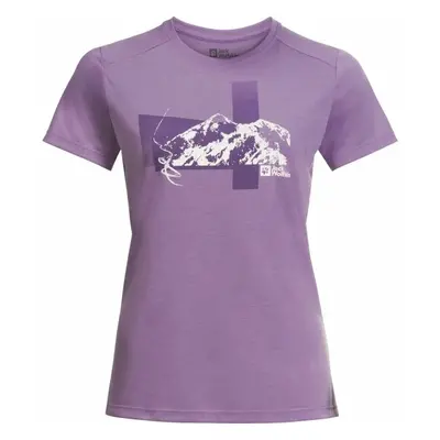 Jack Wolfskin VONNAN S/S GRAPHIC T W Dámské tričko, fialová, velikost