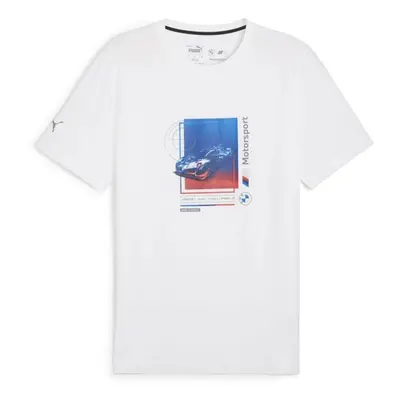 Puma BMW MOTORSPORT CAR GRAPHIC TEE Pánské triko, bílá, velikost