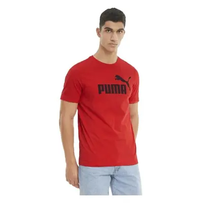 Puma ESSENTIALS LOGO TEE Pánské triko, červená, velikost