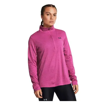 Under Armour TECH TEXTURED 1/2 ZIP Dámské triko s dlouhým rukávem, růžová, velikost