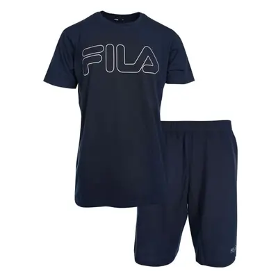 Fila SET SHORT SLEEVES T-SHIRT AND SHORT PANTS IN JERSEY Pánské pyžamo, tmavě modrá, velikost