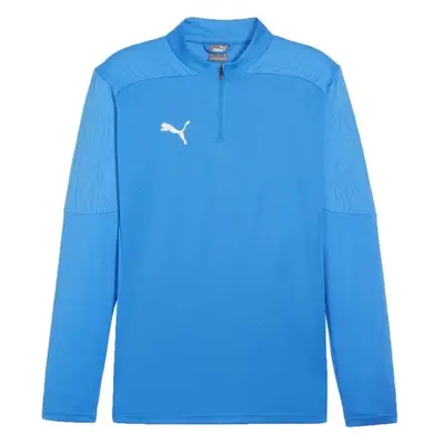 Puma TEAMFINAL TRAINING 1/4 ZIP Pánské fotbalové triko, světle modrá, velikost