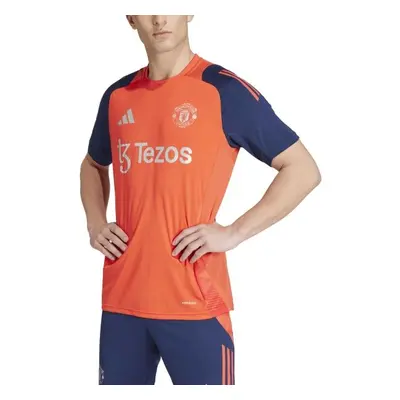 adidas MANCHESTER UNITED FC TRAINING JERSEY Pánský fotbalový dres, oranžová, velikost