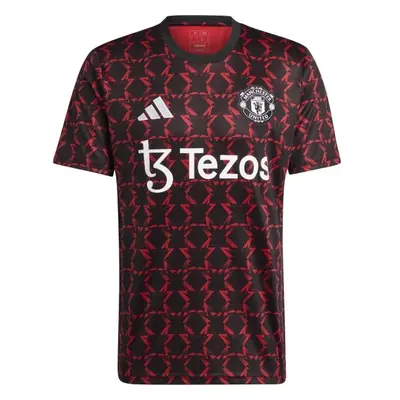 adidas MANCHESTER UNITED PRE-MATCH JERSEY Pánský fotbalový dres, červená, velikost