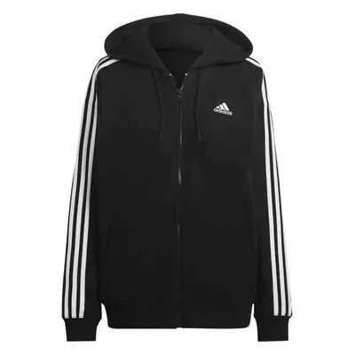 adidas ESSENTIALS 3-STRIPES OVERSIZED HOODIE Dámská mikina, černá, velikost