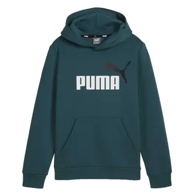 Puma ESSENTIALS + BIG LOGO HOODIE Chlapecká mikina, zelená, velikost