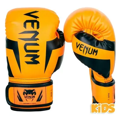 Venum ELITE BOXING GLOVES KIDS - EXCLUSIVE FLUO Dětské boxerské rukavice, oranžová, velikost