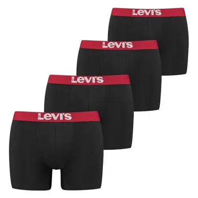 Levi's® SOLID BASIC BRIEF 4P Pánské boxerky, černá, velikost