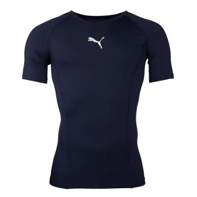 Puma LIGA BASELAYER TEE Pánské funkční triko, tmavě modrá, velikost