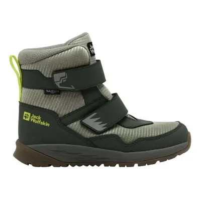 Jack Wolfskin POLAR BEAR-B TEXAPORE MID VC K Dětská zimní obuv, zelená, velikost