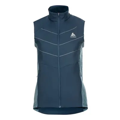 Odlo W RUN EASY S-THERMIC VEST Dámská běžecká vesta, modrá, velikost