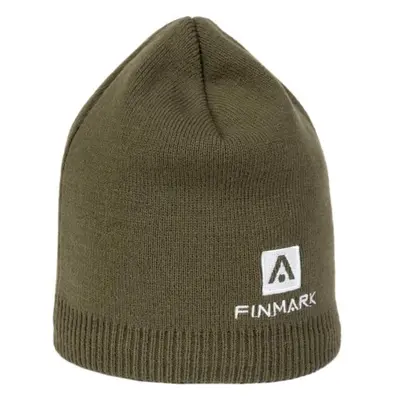 Finmark WINTER HAT Zimní pletená čepice, khaki, velikost