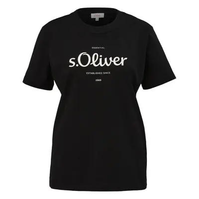 s.Oliver RL T-SHIRT Tričko, černá, velikost