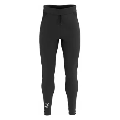 Compressport HYBRID SEAMLESS HURRICANE PANTS Pánské větruodolné běžecké kalhoty, černá, velikost