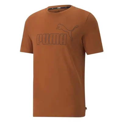 Puma ESSENTIALS ELEVATED TEE Pánské triko, hnědá, velikost