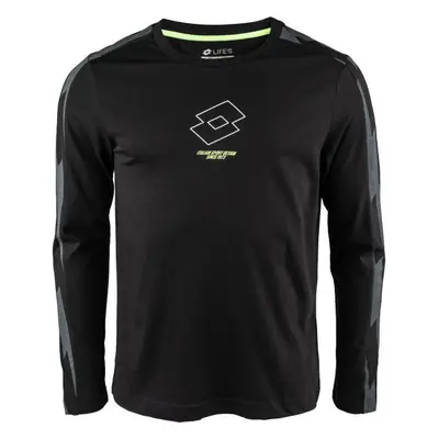 Lotto LOGO VI LONG SLEEVE TEE Pánské tričko s dlouhým rukávem, černá, velikost