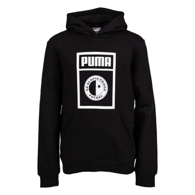 Puma SLAVIA PRAGUE GRAPHIC HOODIE Juniorská mikina, černá, velikost