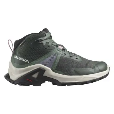 Salomon X RAISE MID GTX J Dětská obuv, tmavě zelená, velikost