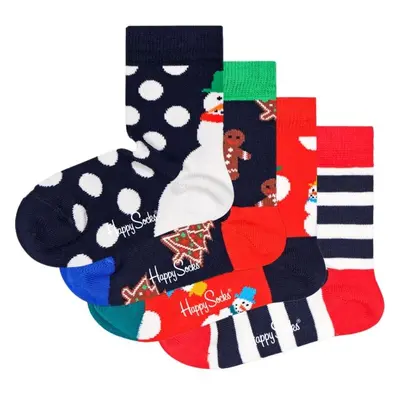 HAPPY SOCKS HOLIDAY GIFT SET 4P Dětské ponožky, mix, velikost