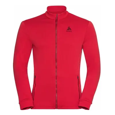 Odlo MID LAYER FULL ZIP BERRA Pánská mikina, červená, velikost