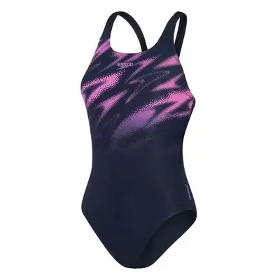 Speedo HYPERBOOM PLACEMENT MUSCLEBACK Dámské aerodynamické plavky, tmavě modrá, velikost