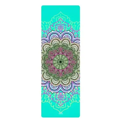 YOGGYS TRAVEL YOGA MAT 1.5 MM SUCCULENT MANDALA Podložka na jógu cestovní, tyrkysová, velikost