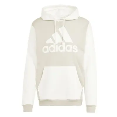 adidas ESSENTIALS FLEECE BIG LOGO HOODIE Pánská mikina, béžová, velikost