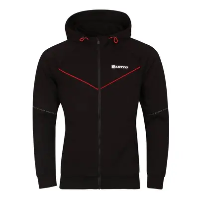 Lotto LOGO VIII FULL-ZIP HOODIE Pánská mikina, černá, velikost