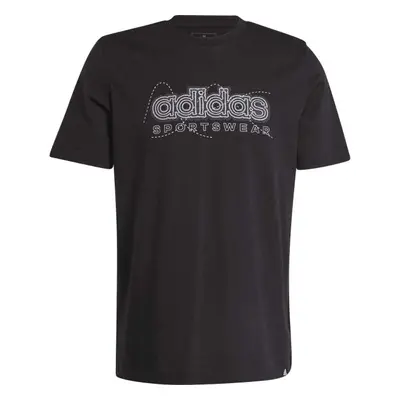 adidas SPORTSWEAR GRAPHIC TEE Pánské triko, černá, velikost