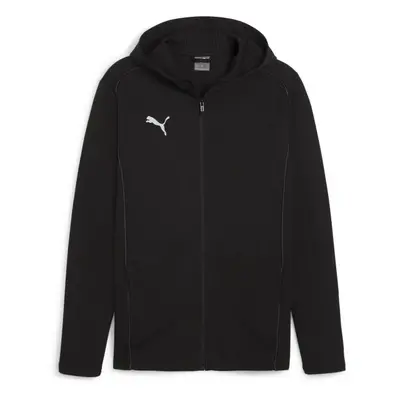 Puma TEAMFINAL CASUALS HOODED JACKET Pánská sportovní mikina, černá, velikost