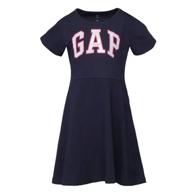 GAP SHORT SLEEVE LOGO Dívčí šaty, tmavě modrá, velikost