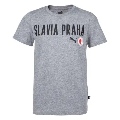 Puma SLAVIA PRAGUE GRAPHIC TEE Chlapecké triko, šedá, velikost