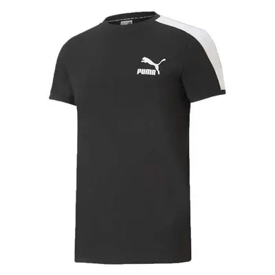 Puma ICONIC T7 TEE Pánské triko, černá, velikost