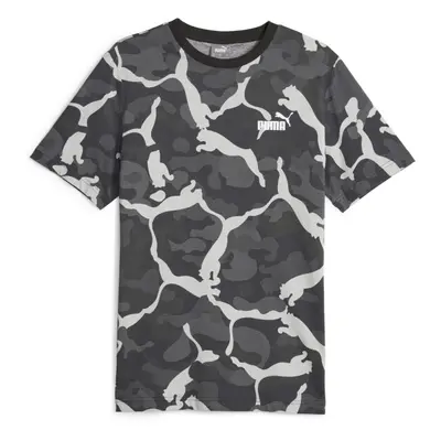 Puma ESSENTIALS + CAMO AOP TEE Pánské triko, tmavě šedá, velikost