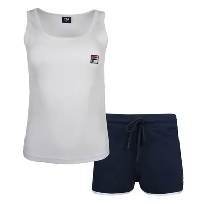 Fila SET TANK IN JERSEY SHORT PANTS IN FRENCH TERRY Dámské pyžamo, bílá, velikost