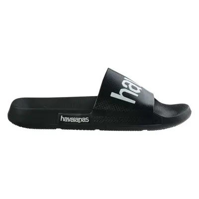 HAVAIANAS SLIDE CLASSIC LOGO MANIA Unisex pantofle, černá