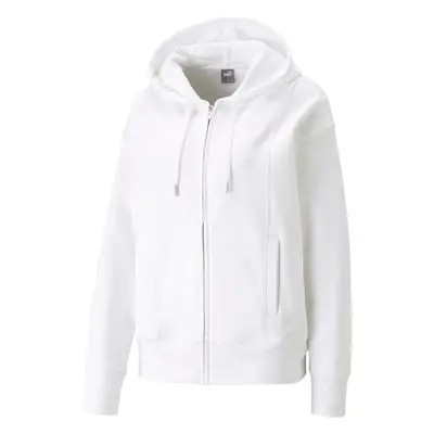 Puma HER FULL-ZIP HOODIE Dámská mikina, bílá, velikost