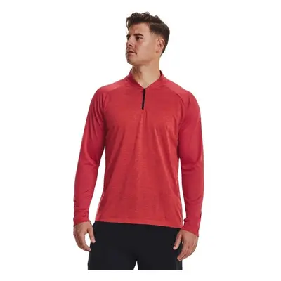 Under Armour TECH 2.0 NOVELTY 1/4 ZIP Pánské triko, červená, velikost