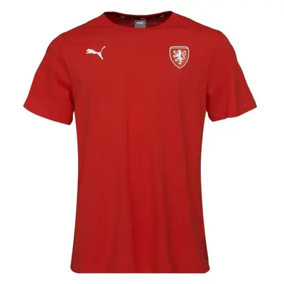 Puma CASUALS TEE FAČR Pánské triko, červená, velikost