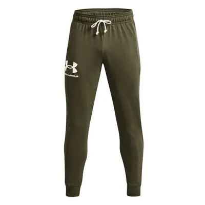 Under Armour RIVAL TERRY Pánské tepláky, khaki, velikost