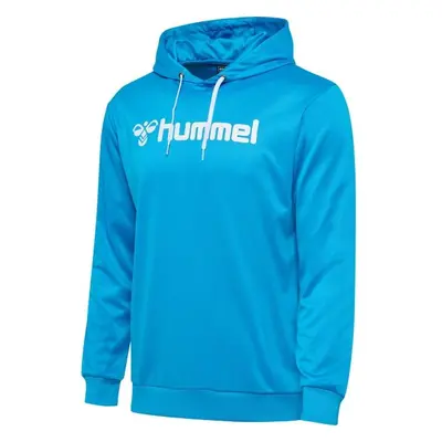 Hummel LOGO HOODIE Pánská mikina, světle modrá, velikost